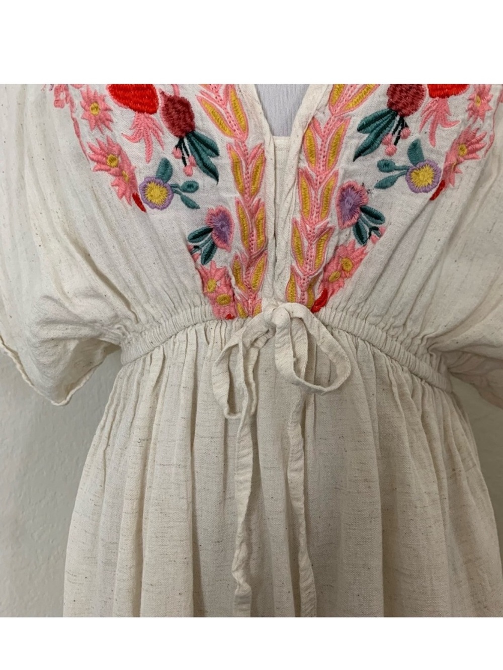 World Market Embroidered Boho Midi/Maxi Dress – S/M - Picture 2 of 11